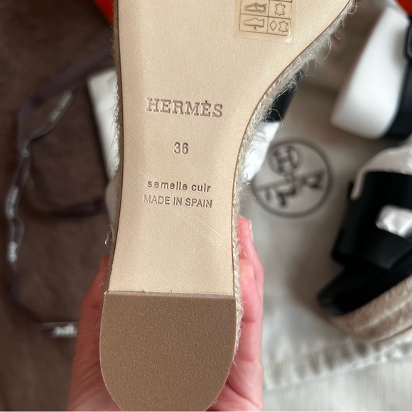 HERMES ELDA SANDAL ESPRADILLE WEDGE - Picture 12 of 12